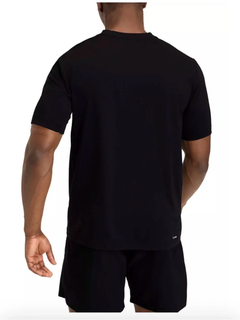 adidas Black Short Sleeve Crew T-Shirt with White Logo